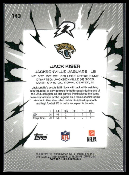 2025 Topps Resurgence #143 Jack Kiser Signatures