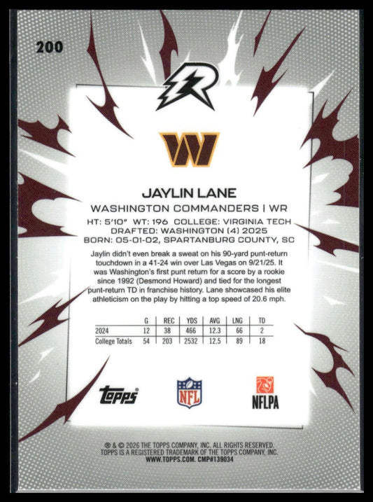 2025 Topps Resurgence #200 Jaylin Lane