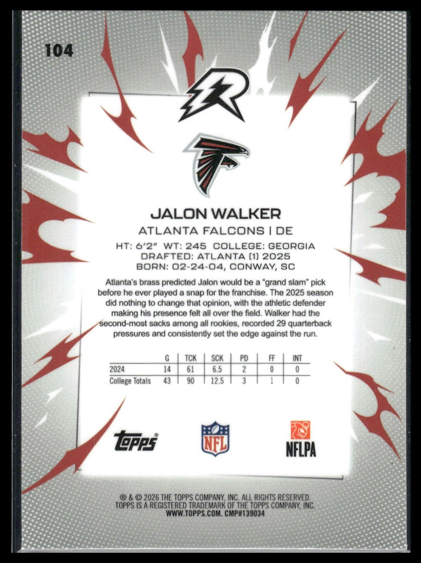 2025 Topps Resurgence #104 Jalon Walker