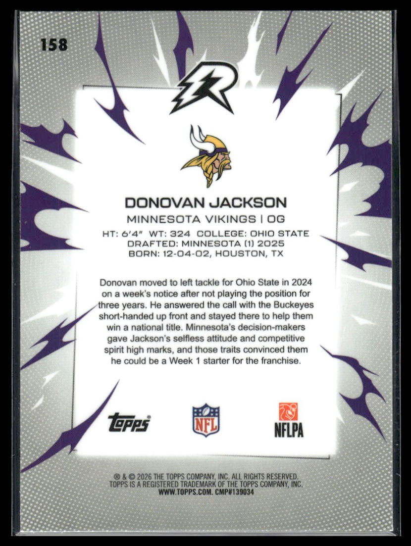 2025 Topps Resurgence #158 Donovan Jackson