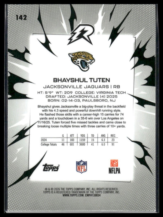 2025 Topps Resurgence #142 Bhayshul Tuten