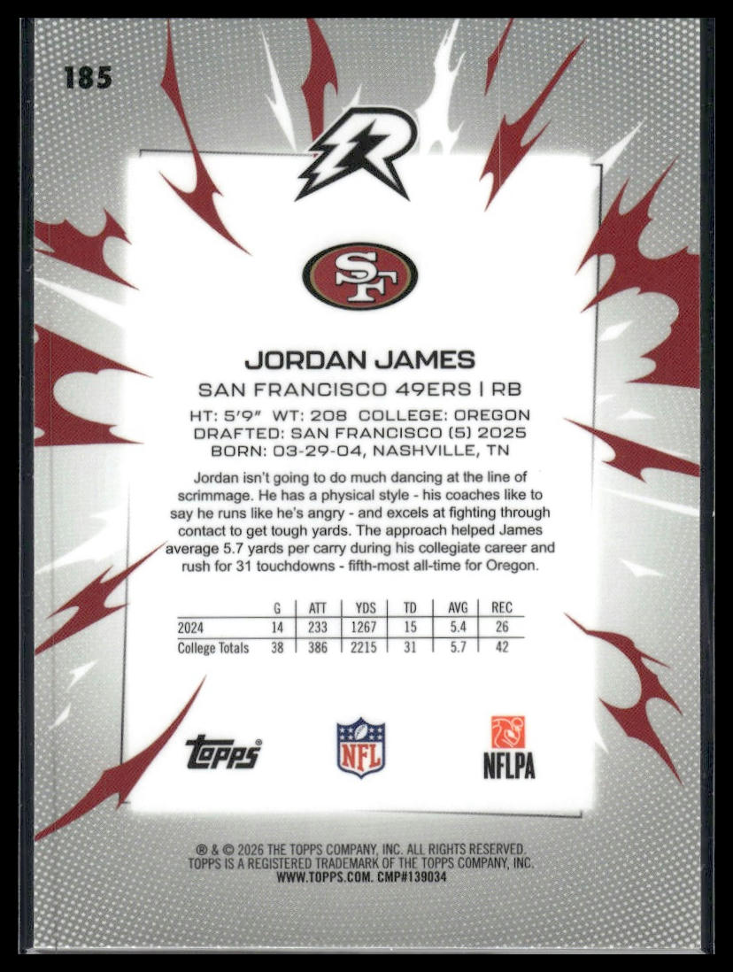 2025 Topps Resurgence #185 Jordan James