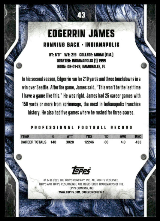 2024 Topps Resurgence #43 Edgerrin James