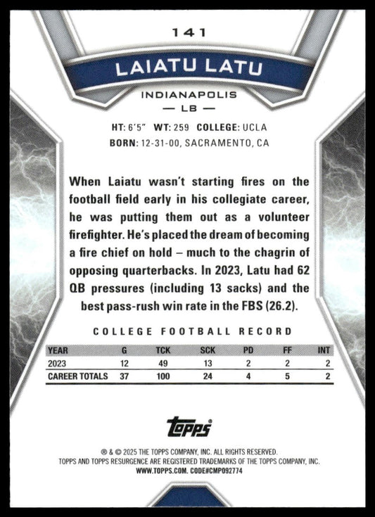 2024 Topps Resurgence #141 Laiatu Latu