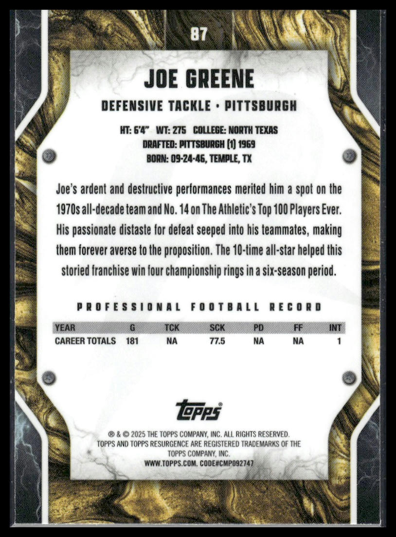 2024 Topps Resurgence #87 Joe Greene