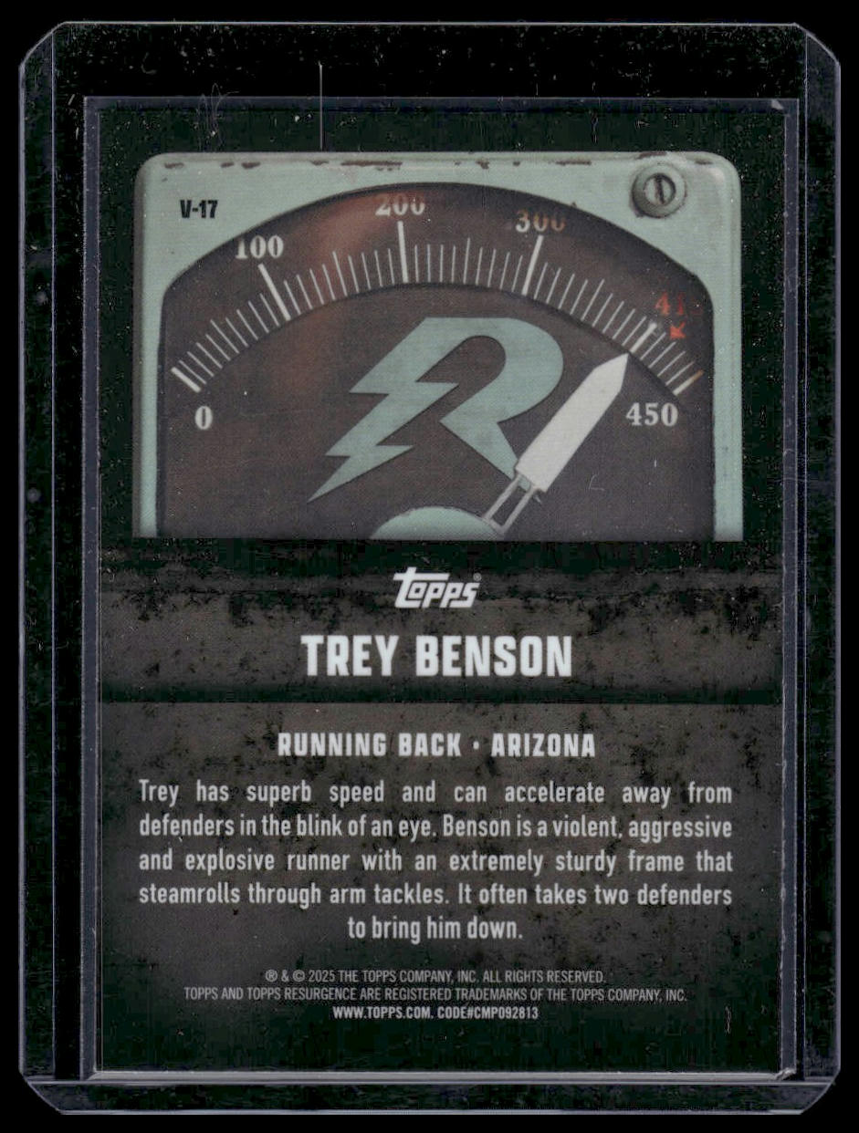 2024 Topps Resurgence #V-17 Trey Benson Voltaic