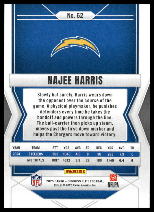 2025 Panini Donruss Elite Football #62 Najee Harris