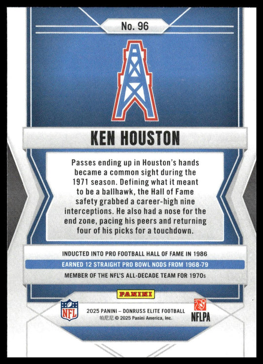 2025 Panini Donruss Elite Football #96 Ken Houston