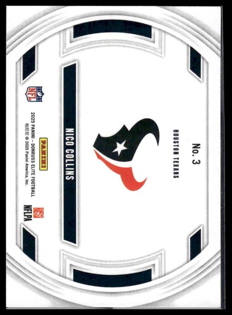 2025 Panini Donruss Elite Football #3 Nico Collins Field Vision