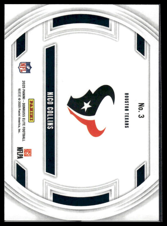 2025 Panini Donruss Elite Football #3 Nico Collins Field Vision