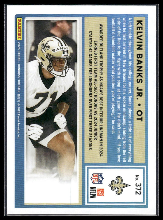 Kelvin Banks Jr. 2025 Donruss #372 Press Proofs Green RC