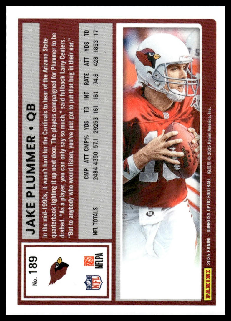 Jake Plummer 2025 Donruss Optic #189 Team Logo