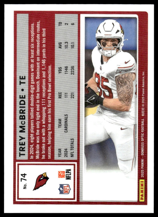 Trey McBride 2025 Donruss Optic #74 Stars