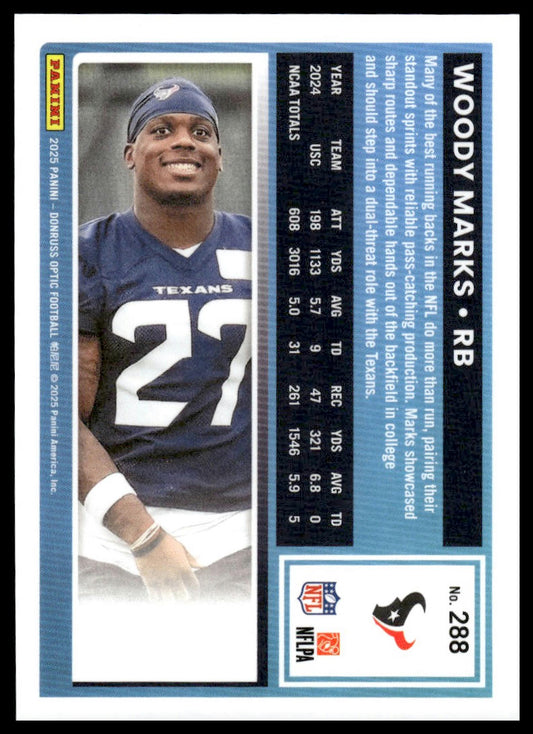 Woody Marks 2025 Donruss Optic #288 Purple Shock RC