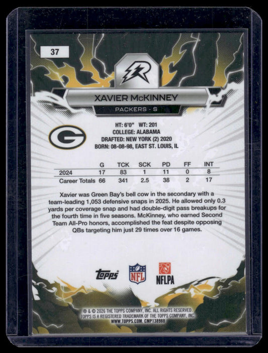 2025 Topps Resurgence #37 Xavier McKinney Prism Refractor