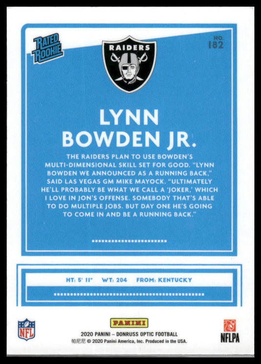 Lynn Bowden Jr. 2020 Donruss Optic #182 Holo RC