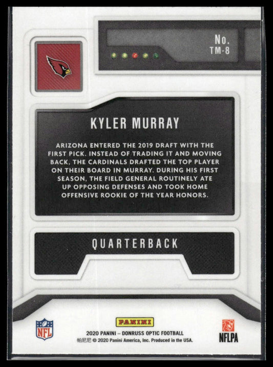 Kyler Murray 2020 Donruss Optic #TM-8 T-Minus 3...2...1