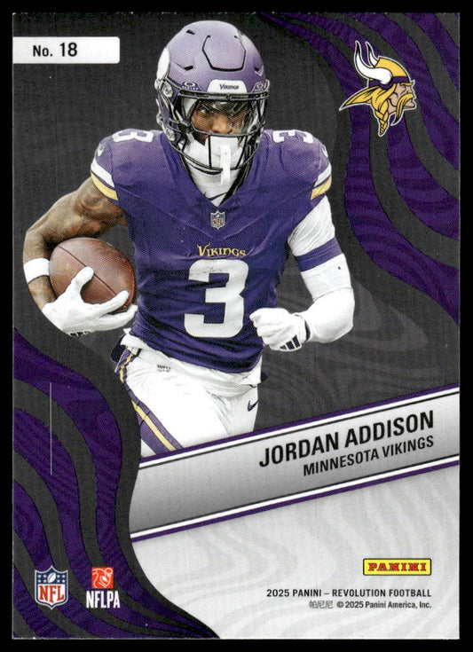Jordan Addison 2025 Panini Revolution #18 New Wave