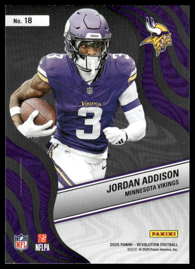Jordan Addison 2025 Panini Revolution #18 New Wave