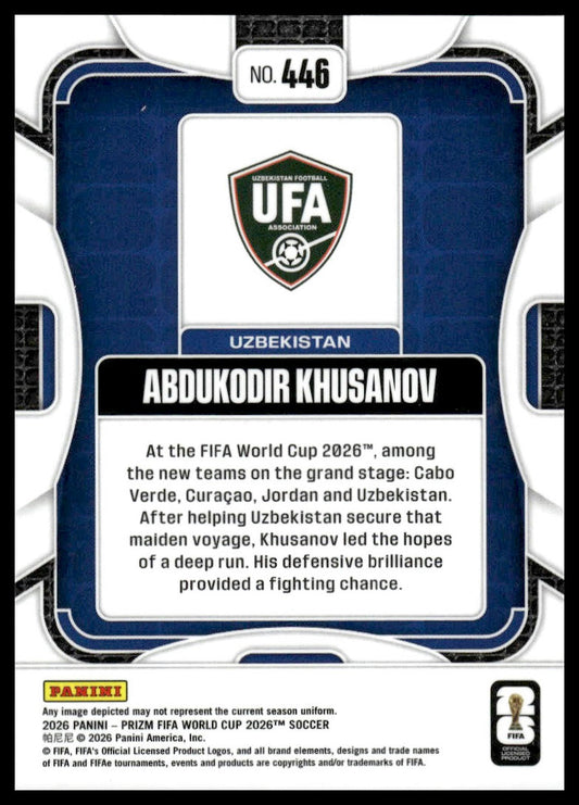 2026 Panini Prizm FIFA World Cup #446 Abdukodir Khusanov Silver Prizm