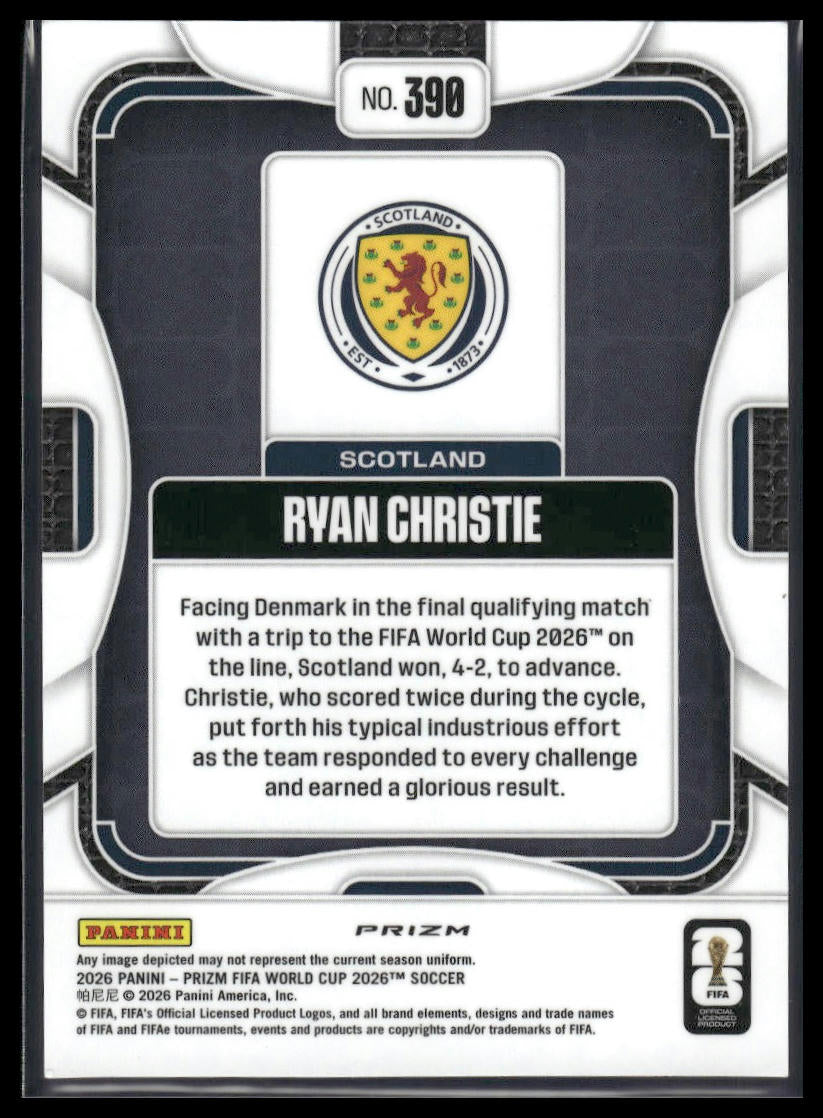 2026 Panini Prizm FIFA World Cup #390 Ryan Christie Disco Prizm