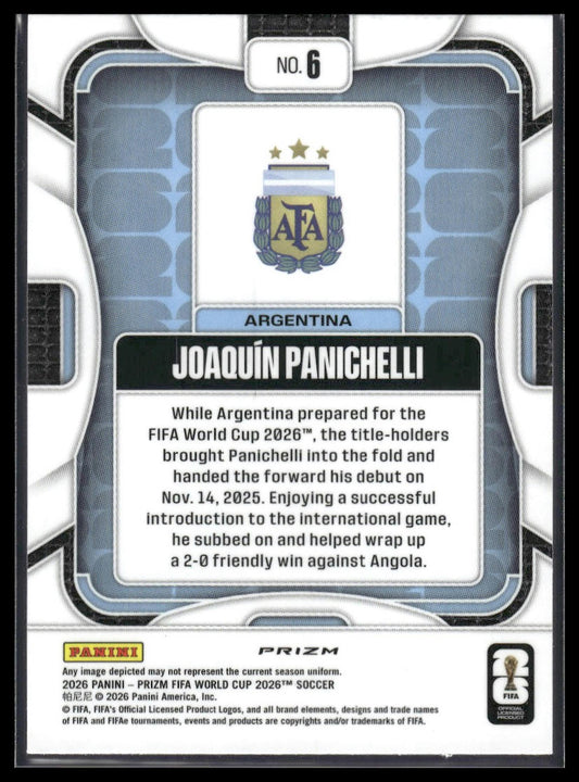 2026 Panini Prizm FIFA World Cup #6 Joaquín Panichelli Disco Prizm