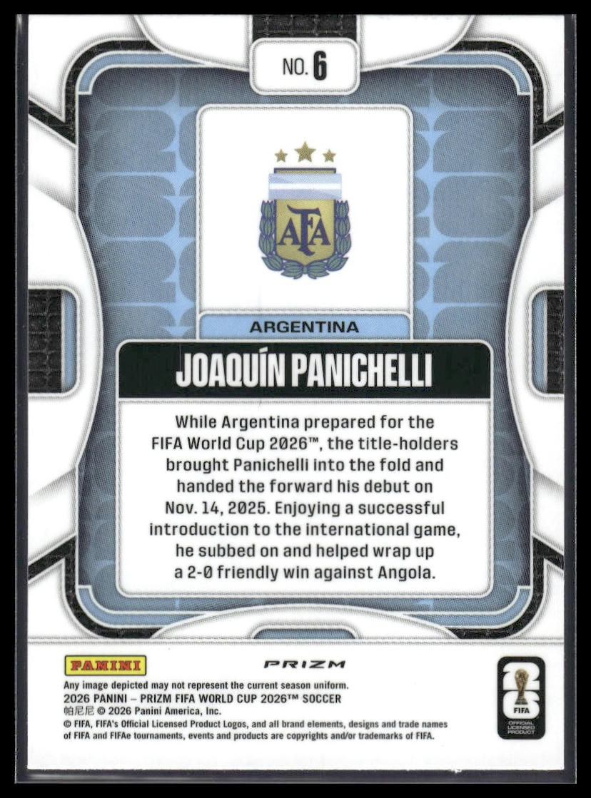 2026 Panini Prizm FIFA World Cup #6 Joaquín Panichelli Disco Prizm