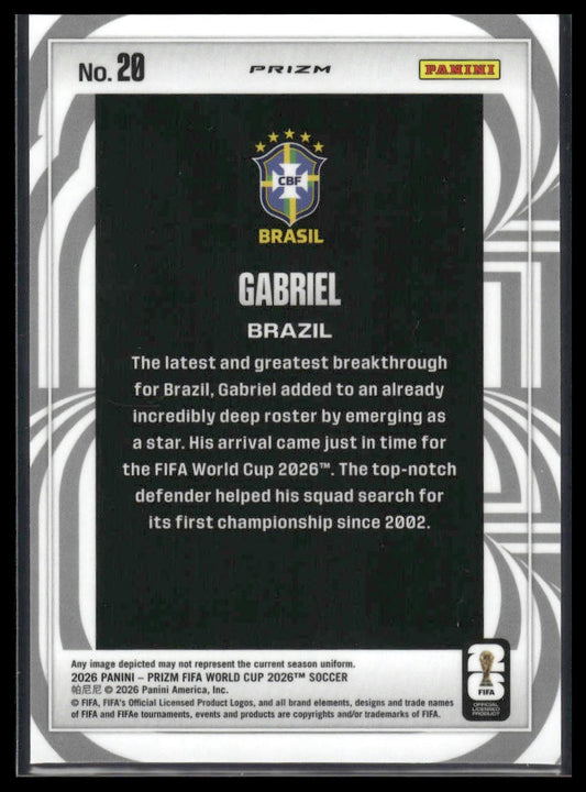 2026 Panini Prizm FIFA World Cup #20 Gabriel Screamers
