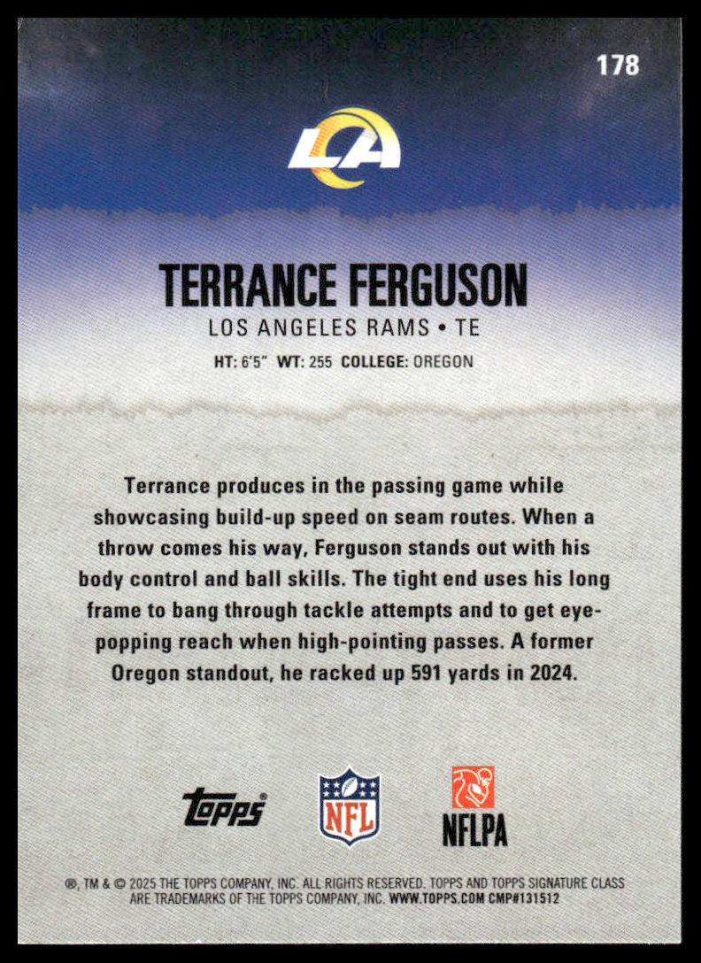Terrance Ferguson 2025 Topps Signature Class #178 Red & Black RC