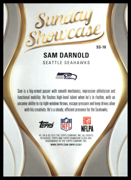 Sam Darnold 2025 Topps Signature Class #SS-18 Sunday Showcase
