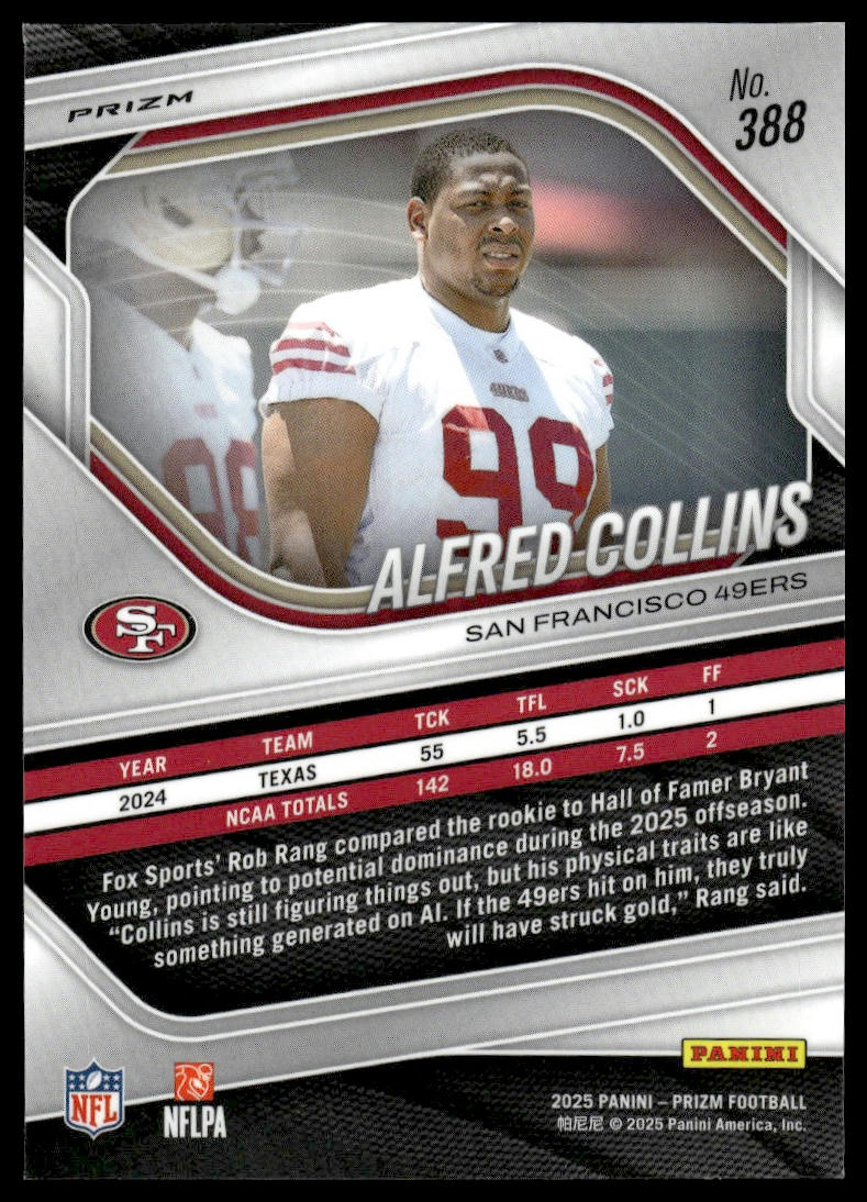 Alfred Collins 2025 Panini Prizm #388 Purple