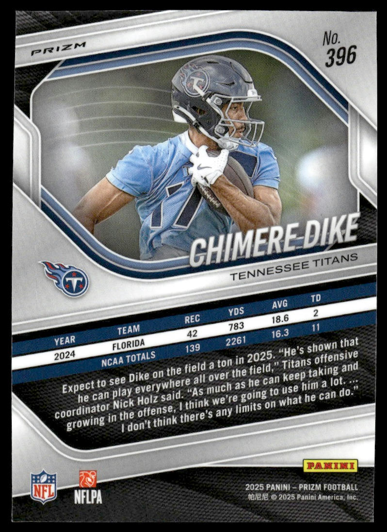 Chimere Dike 2025 Panini Prizm #396 Silver