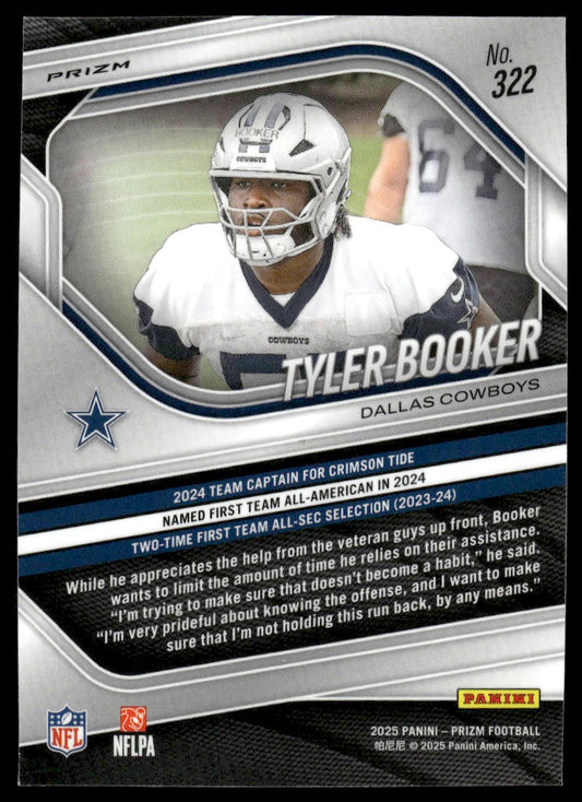 Tyler Booker 2025 Panini Prizm #322 Orange Ice