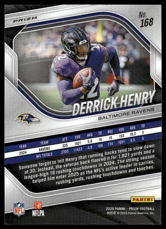Derrick Henry 2025 Panini Prizm #168 Red White and Blue