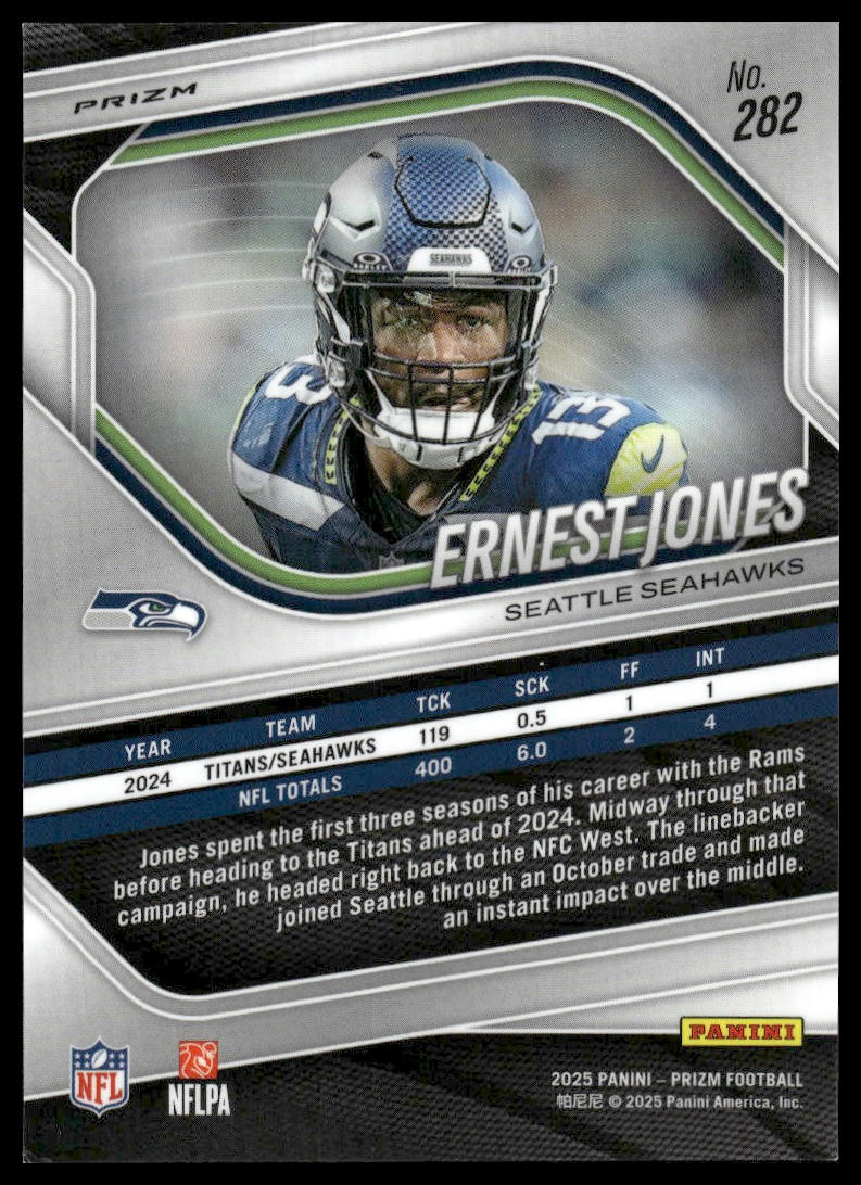 Ernest Jones 2025 Panini Prizm #282 Silver