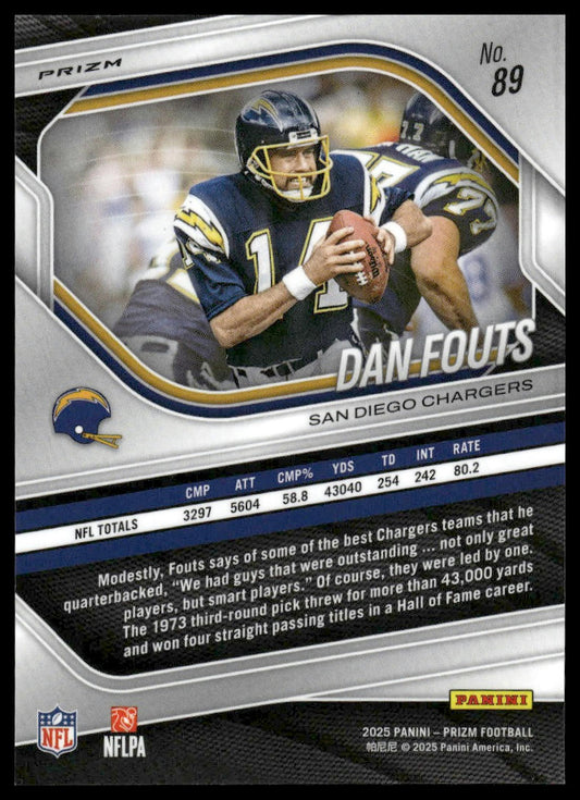 Dan Fouts 2025 Panini Prizm #89 Red White and Blue