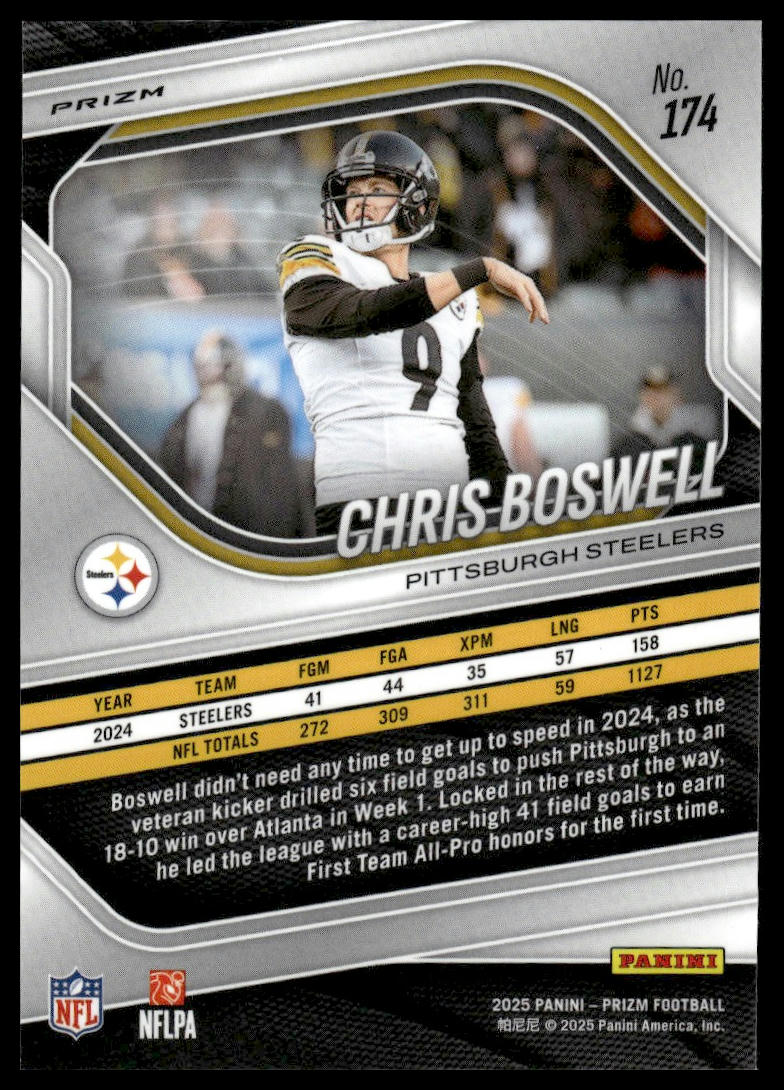Chris Boswell 2025 Panini Prizm #174 Silver