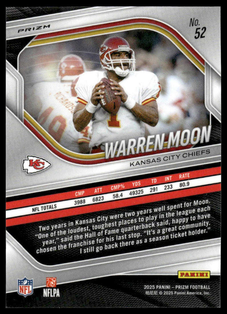 Warren Moon 2025 Panini Prizm #52 Green Flash