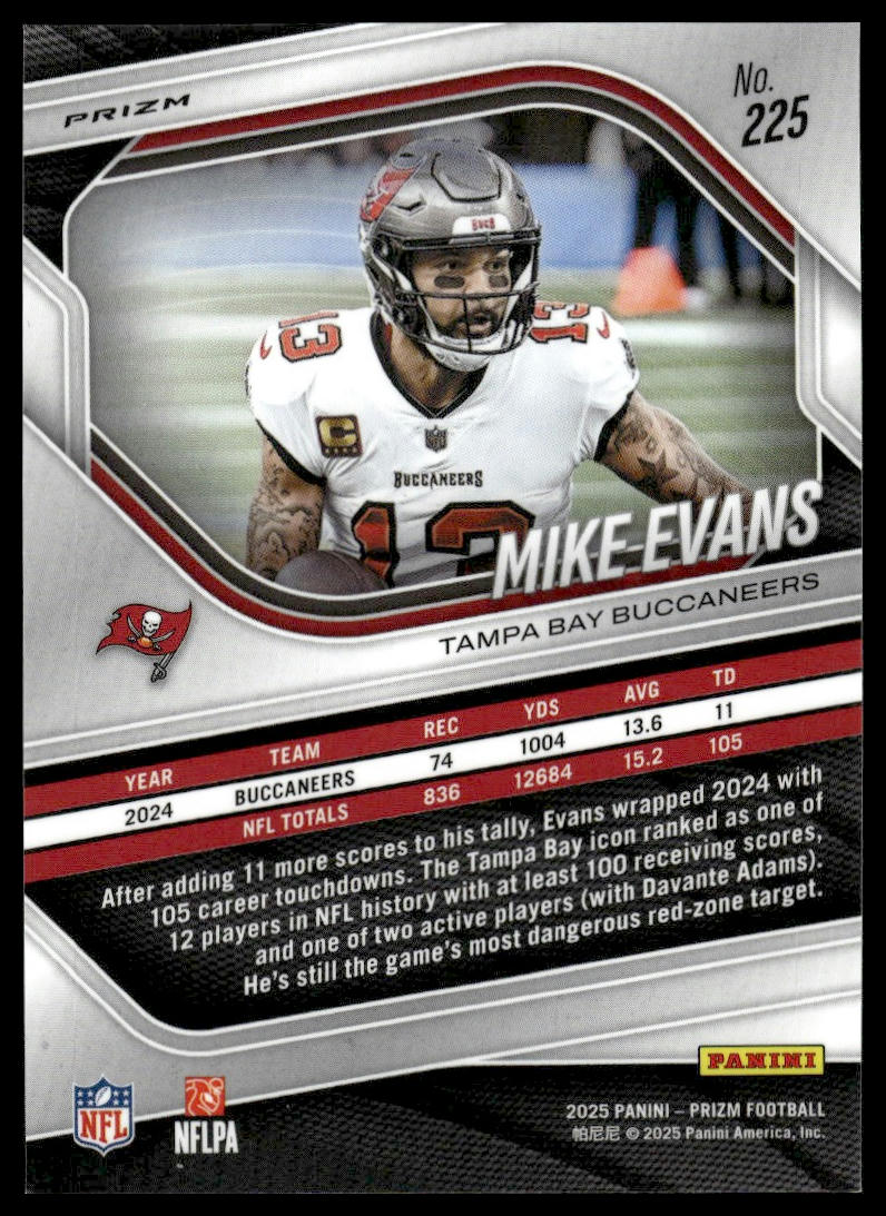 Mike Evans 2025 Panini Prizm #225 Silver