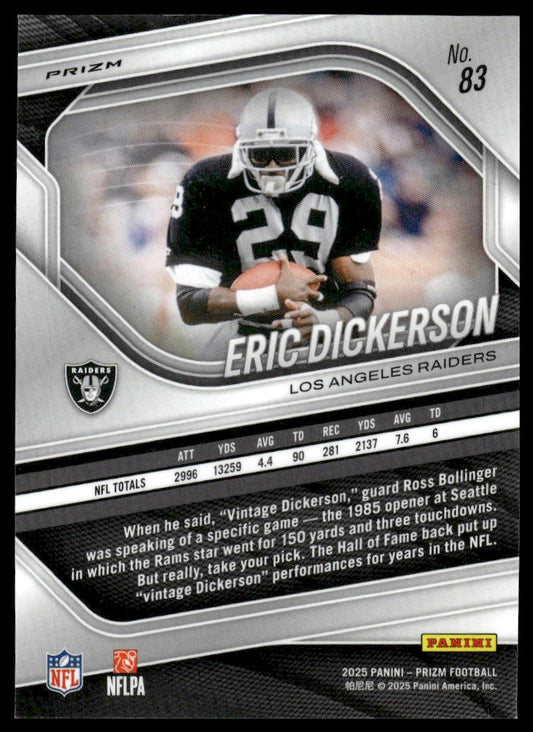 Eric Dickerson 2025 Panini Prizm #83 Silver
