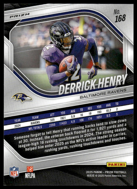 Derrick Henry 2025 Panini Prizm #168 Neon Green Pulsar