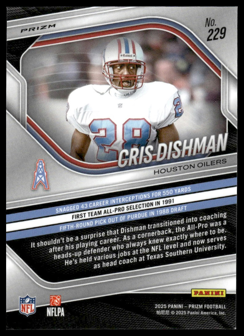 Cris Dishman 2025 Panini Prizm #229 Silver