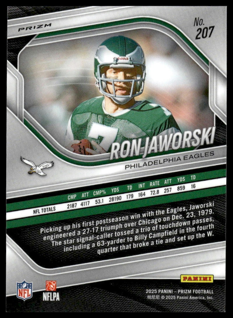 Ron Jaworski 2025 Panini Prizm #207 Pink Wave