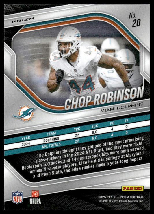 Chop Robinson 2025 Panini Prizm #20 Red White and Blue
