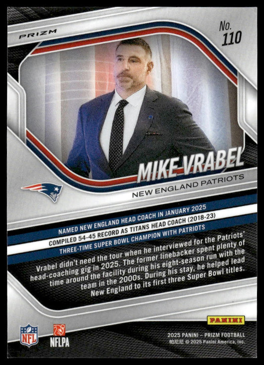 Mike Vrabel 2025 Panini Prizm #110 Silver