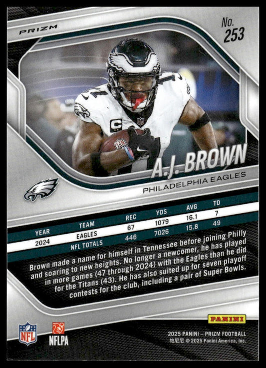 A.J. Brown 2025 Panini Prizm #253 White Disco