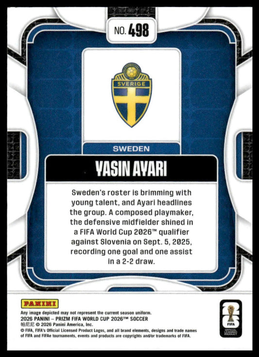 2026 Panini Prizm FIFA World Cup #498 Yasin Ayari Silver Prizm