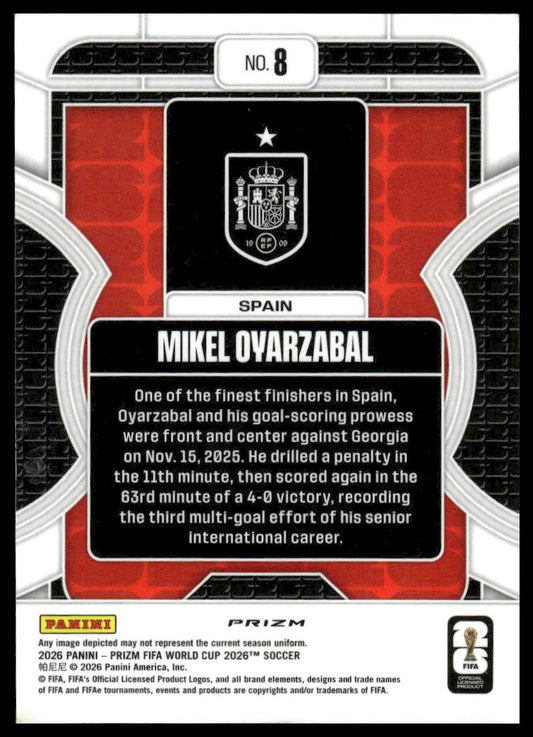 2026 Panini Prizm FIFA World Cup #8 Mikel Oyarzabal Phenomenon