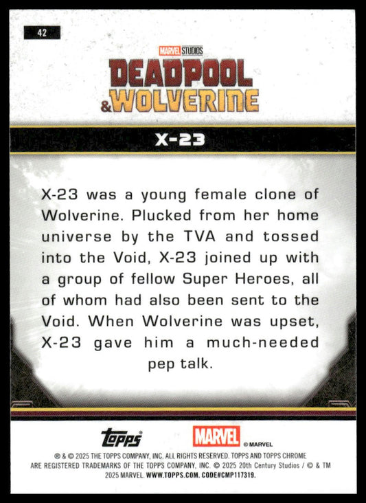 2025 Topps Chrome Deadpool #42 X-23