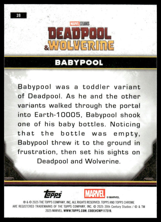 2025 Topps Chrome Deadpool #39 Babypool